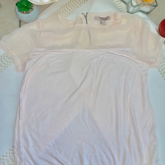 Forever 21 light pink top with zipper in back - Picture 1 of 4